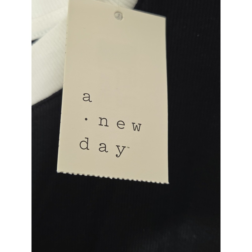 NWT A New Day Women's XXL Black Crew Neck T-Shirt Cotton Blend Modal Tee NWT - Picture 4 of 4